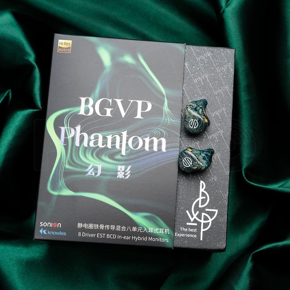 bgvp phantom 2ba + 2dd + 2est + 2bcd flagship in ear hifi monitor earphones with 2 in 1 plug