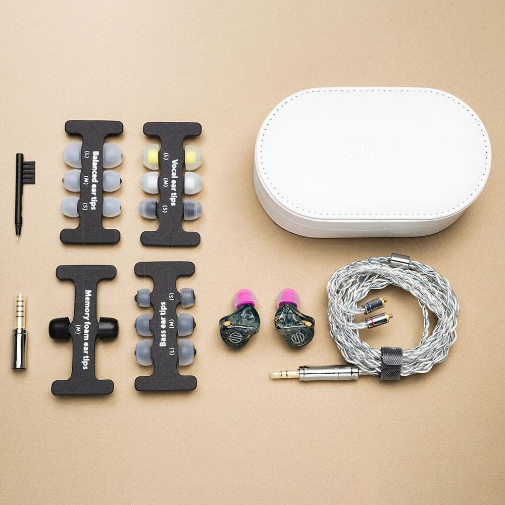 bgvp phantom 2ba + 2dd + 2est + 2bcd flagship in ear hifi monitor earphones with 2 in 1 plug